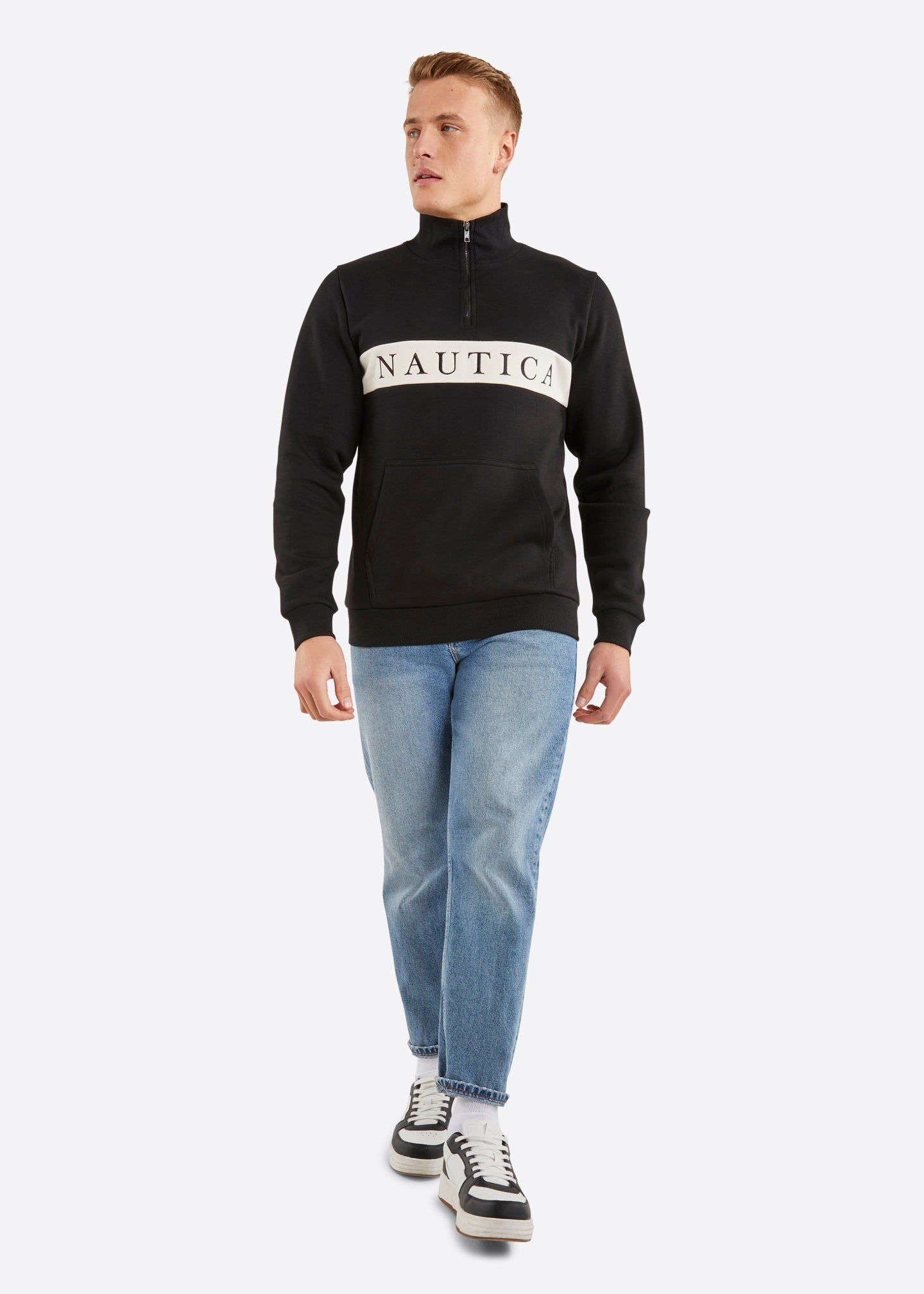 Nautica Travis 1 4 Zip Top Black