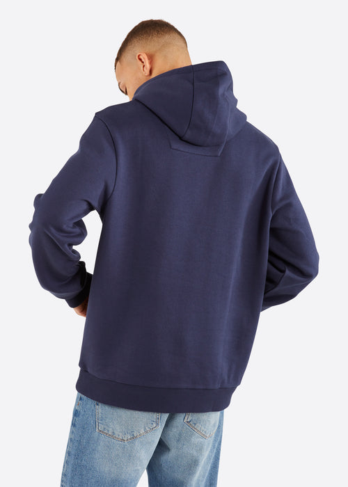 Nautica Troy Over Head Hoodie - Dark Navy - Back