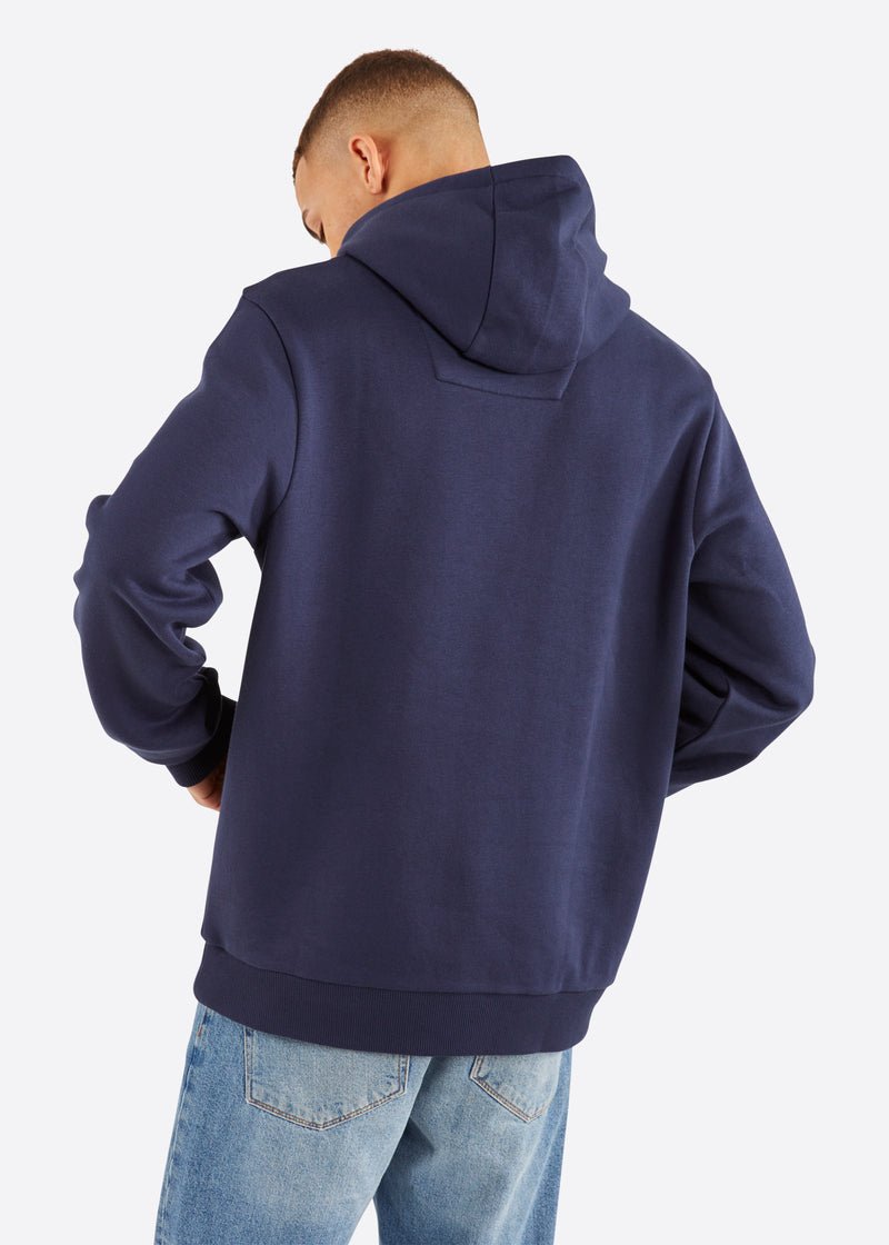Nautica Troy Over Head Hoodie - Dark Navy - Back