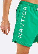 Load image into Gallery viewer, Nautica Tyson Swim Short - Green - Detail