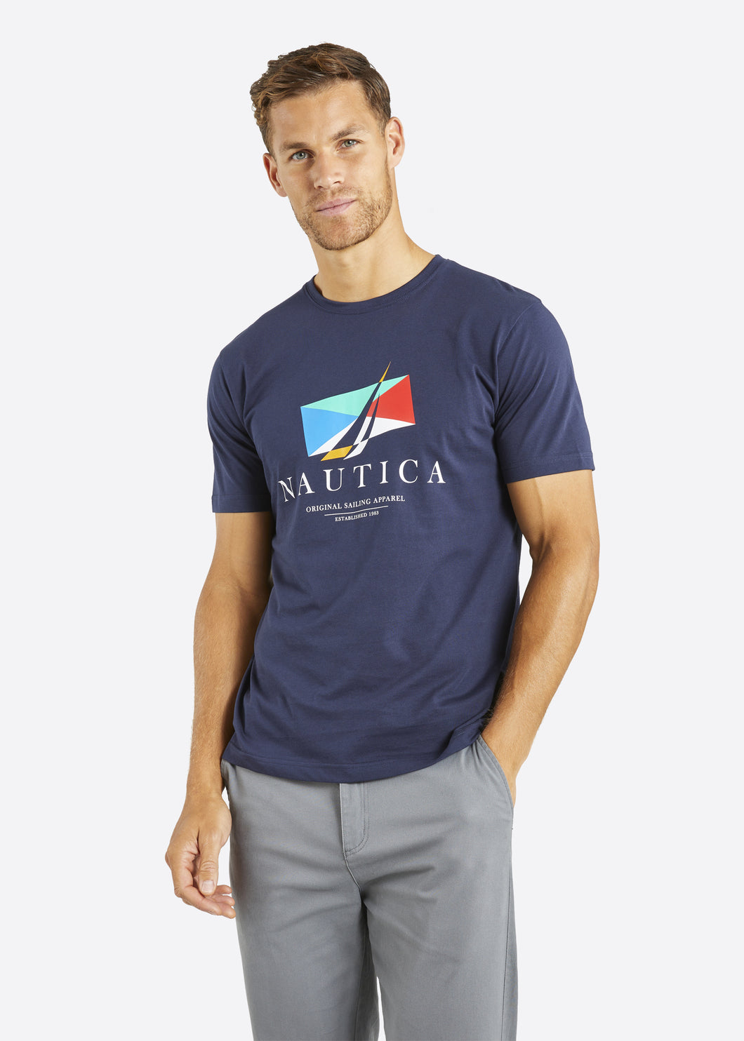 Nautica Vance T-Shirt - Dark Navy - Front