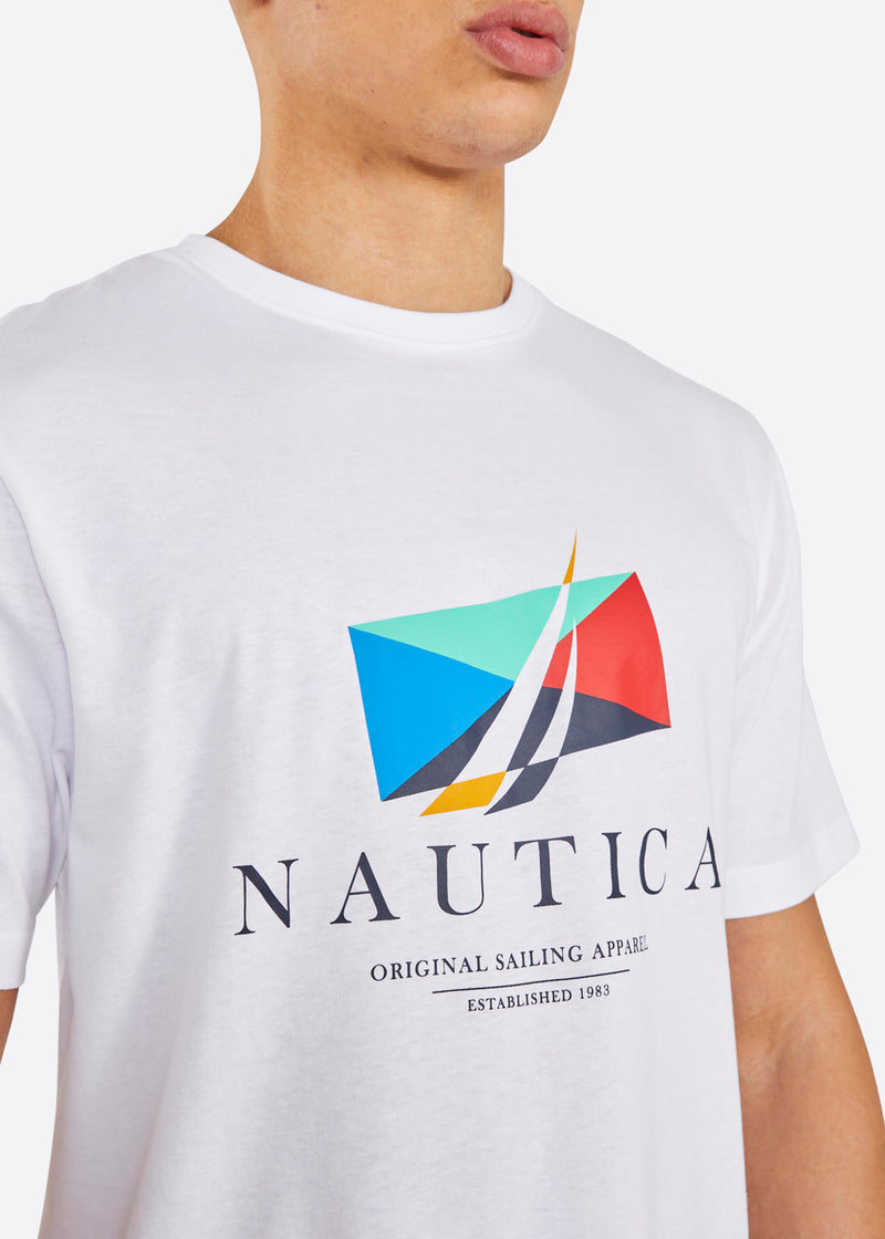 Nautica Vance T-Shirt - White - Detail