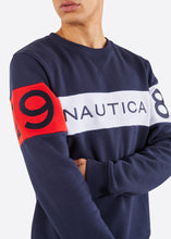 Load image into Gallery viewer, Nautica Vito Sweatshirt - Dark Navy - Detail