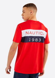 Nautica Zane T-Shirt - True Red - Back