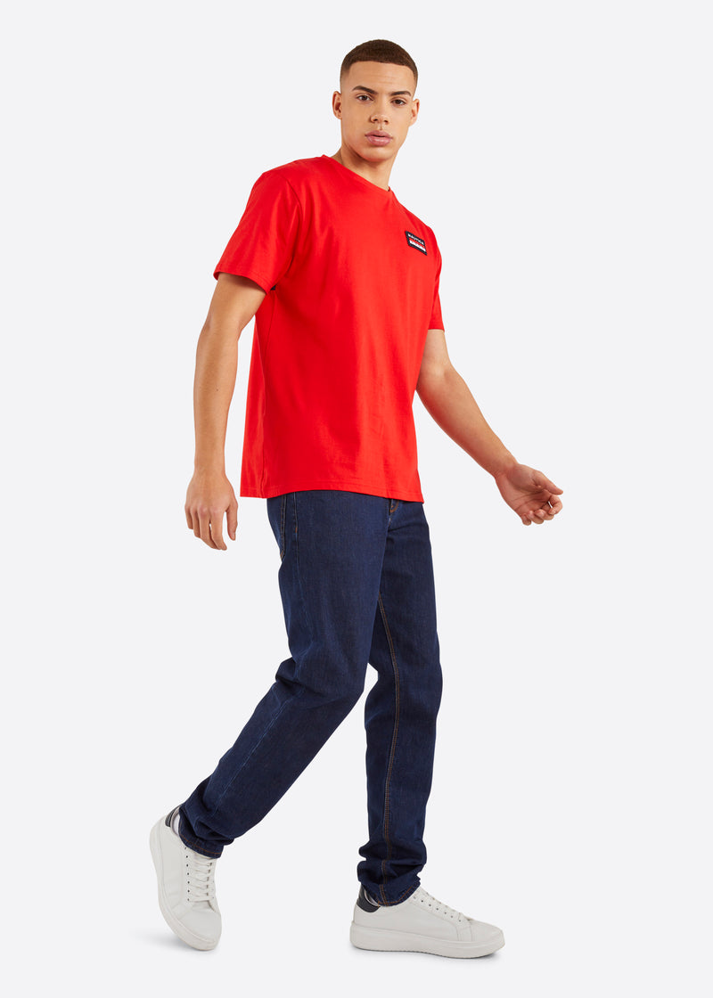 Nautica Zane T-Shirt - True Red - Full Body