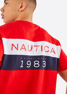 Nautica Zane T-Shirt - True Red - Detail