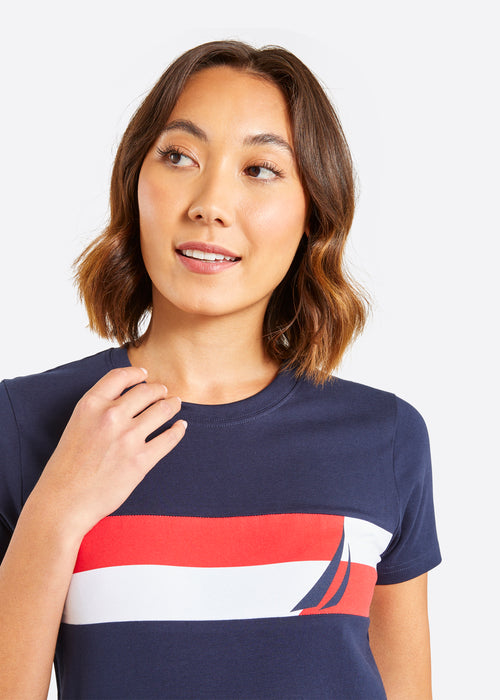 Nautica Alerie T-Shirt - Dark Navy - Detail