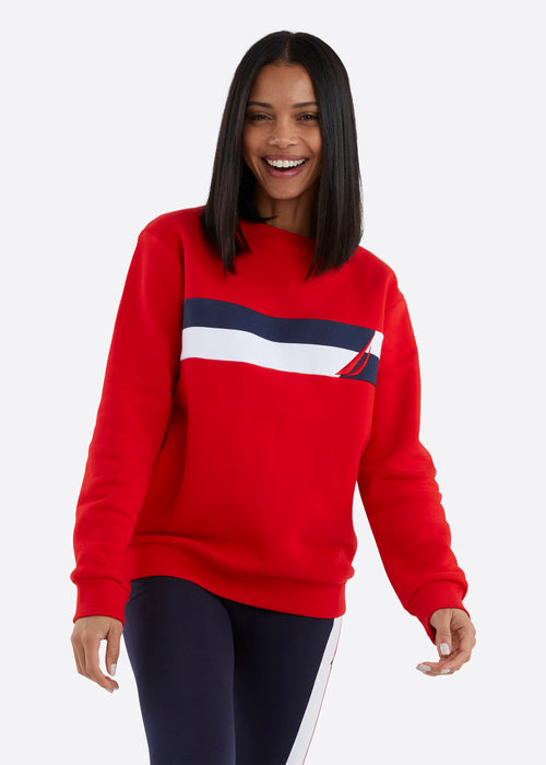 Nautica Nina Sweatshirt - True Red  - Front