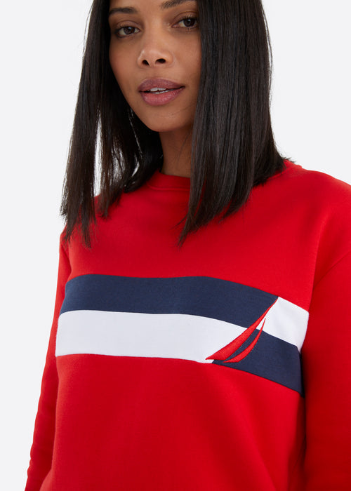 Nautica Nina Sweatshirt - True Red  - Detail