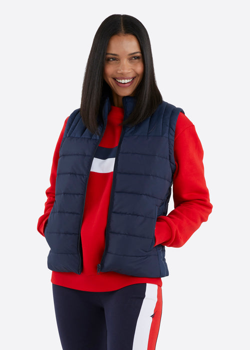 Nautica Hana Gilet - Dark Navy - Front