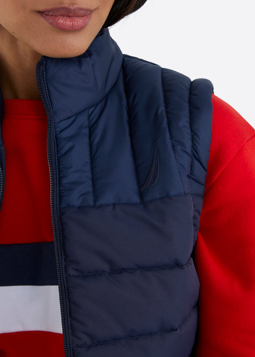 Nautica Hana Gilet - Dark Navy - Detail