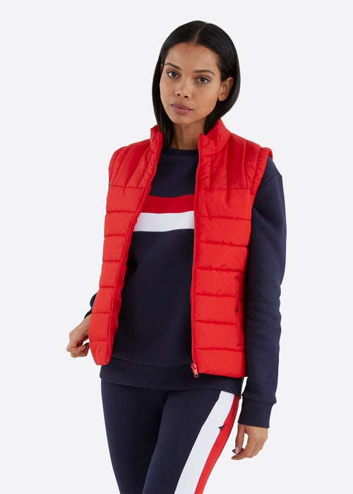 Nautica Hana Gilet - True Red - Front