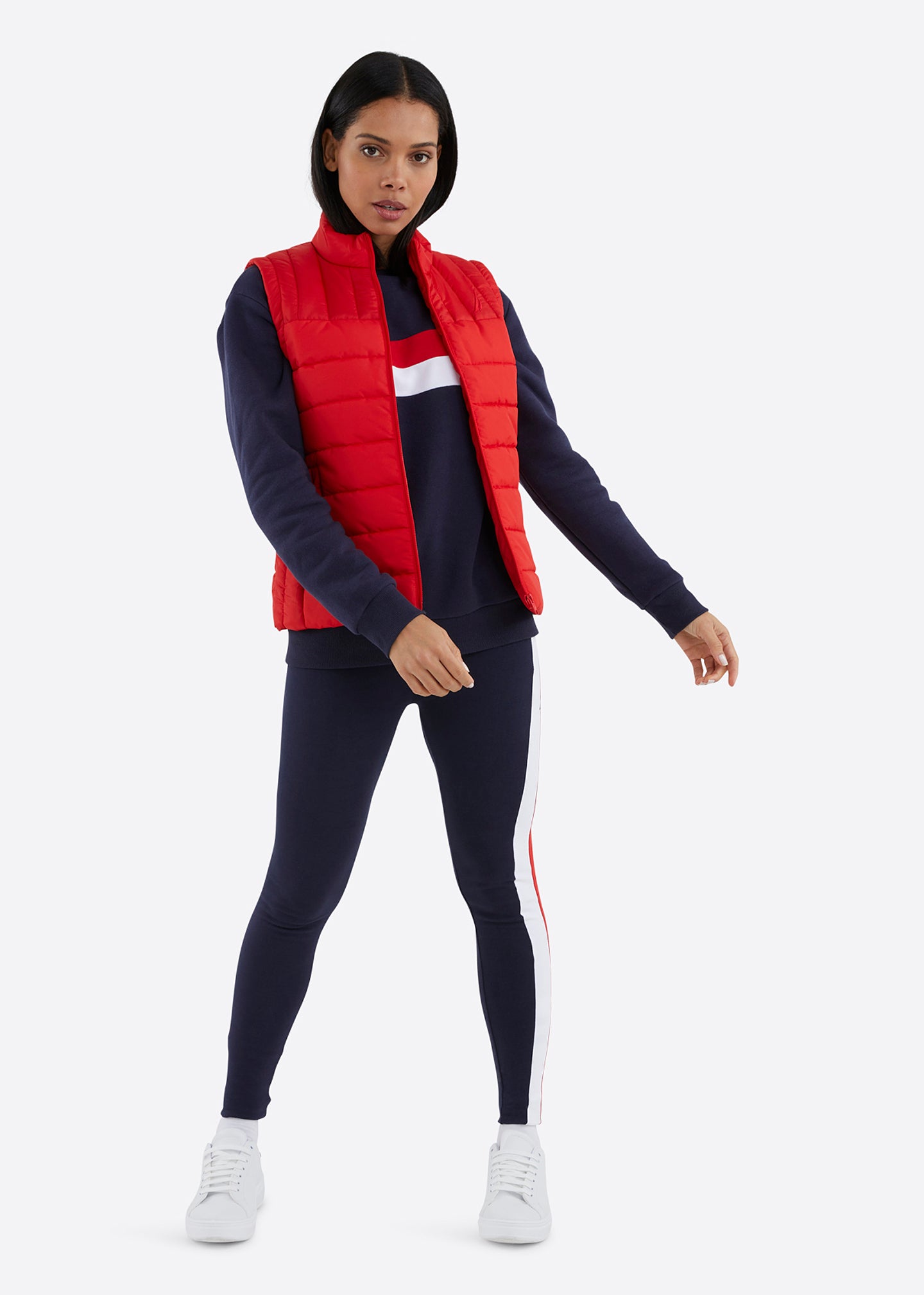 Nautica Hana Gilet - True Red - Full Body