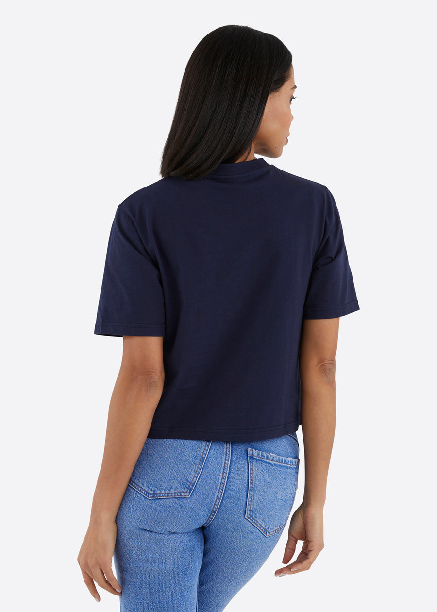 Ebi Crop T-Shirt - Dark Navy
