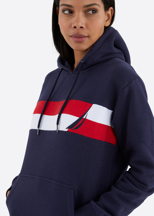 Nautica Robyn Overhead Hoodie - Dark Navy - Detail