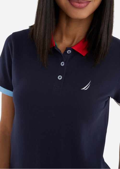 Nautica Freya Polo Shirt - Dark Navy - Detail