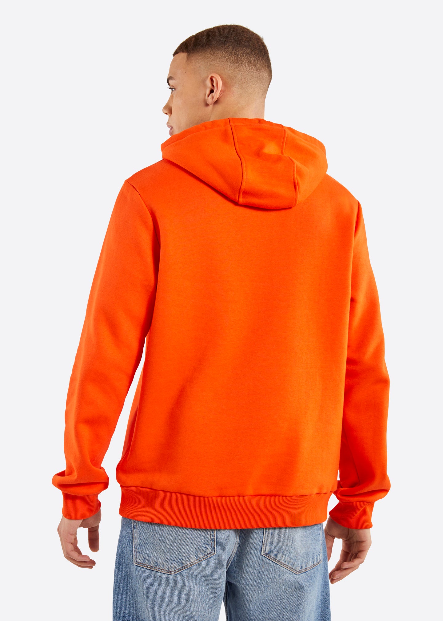 Orange hoodie men sales
