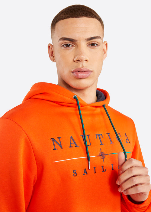 Nautica Malbo Overhead Hoodie - Dark Orange - Detail