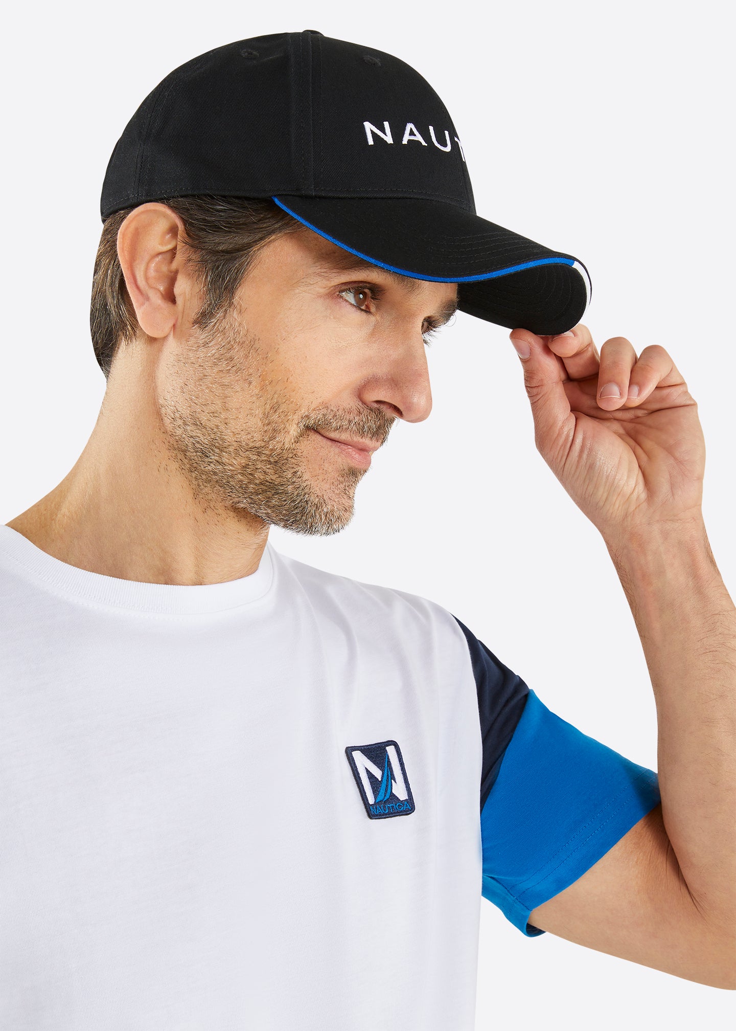 Nautica Baldwin Snapback Cap - Black - Side