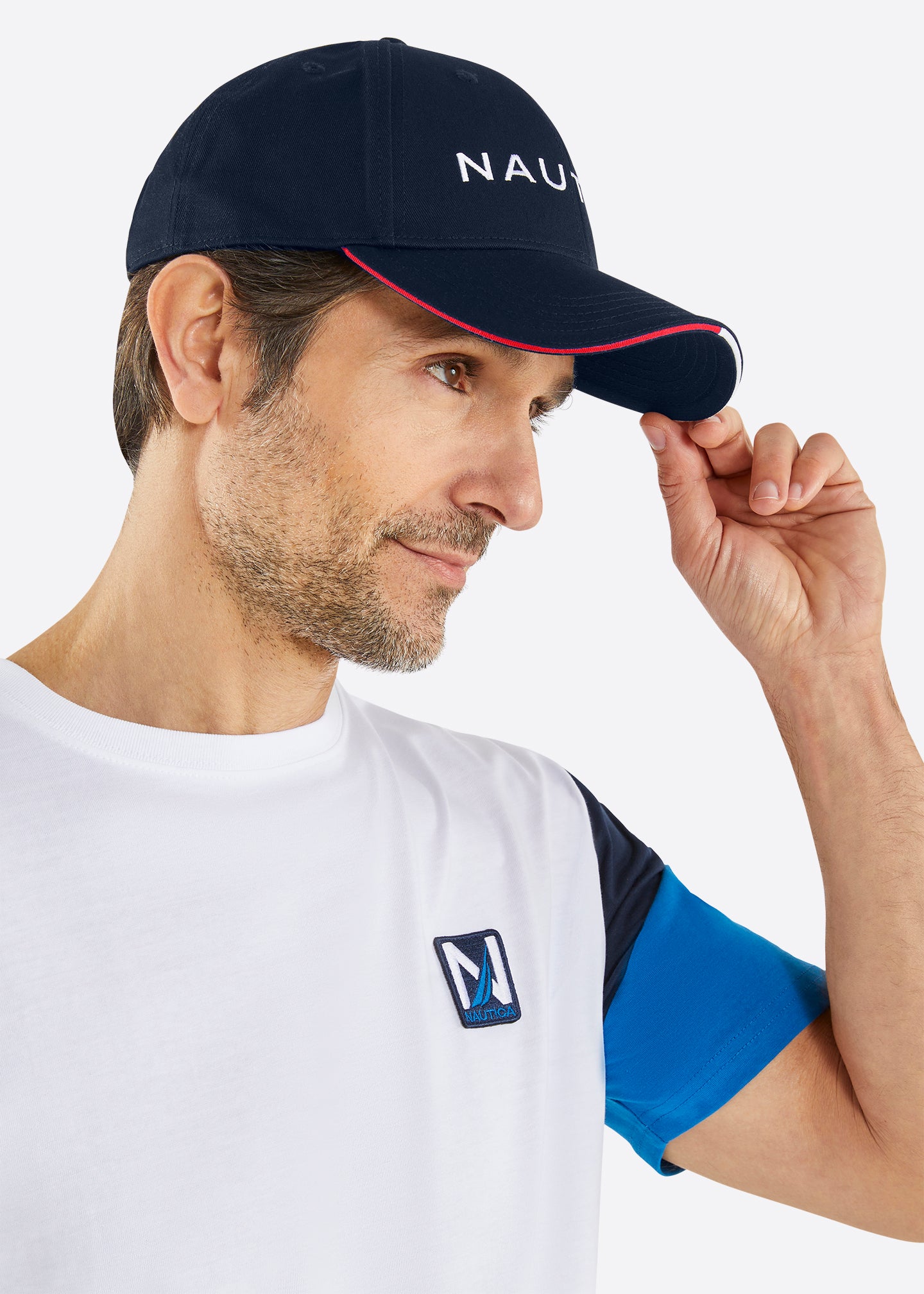 Nautica Baldwin Snapback Cap - Navy - Side