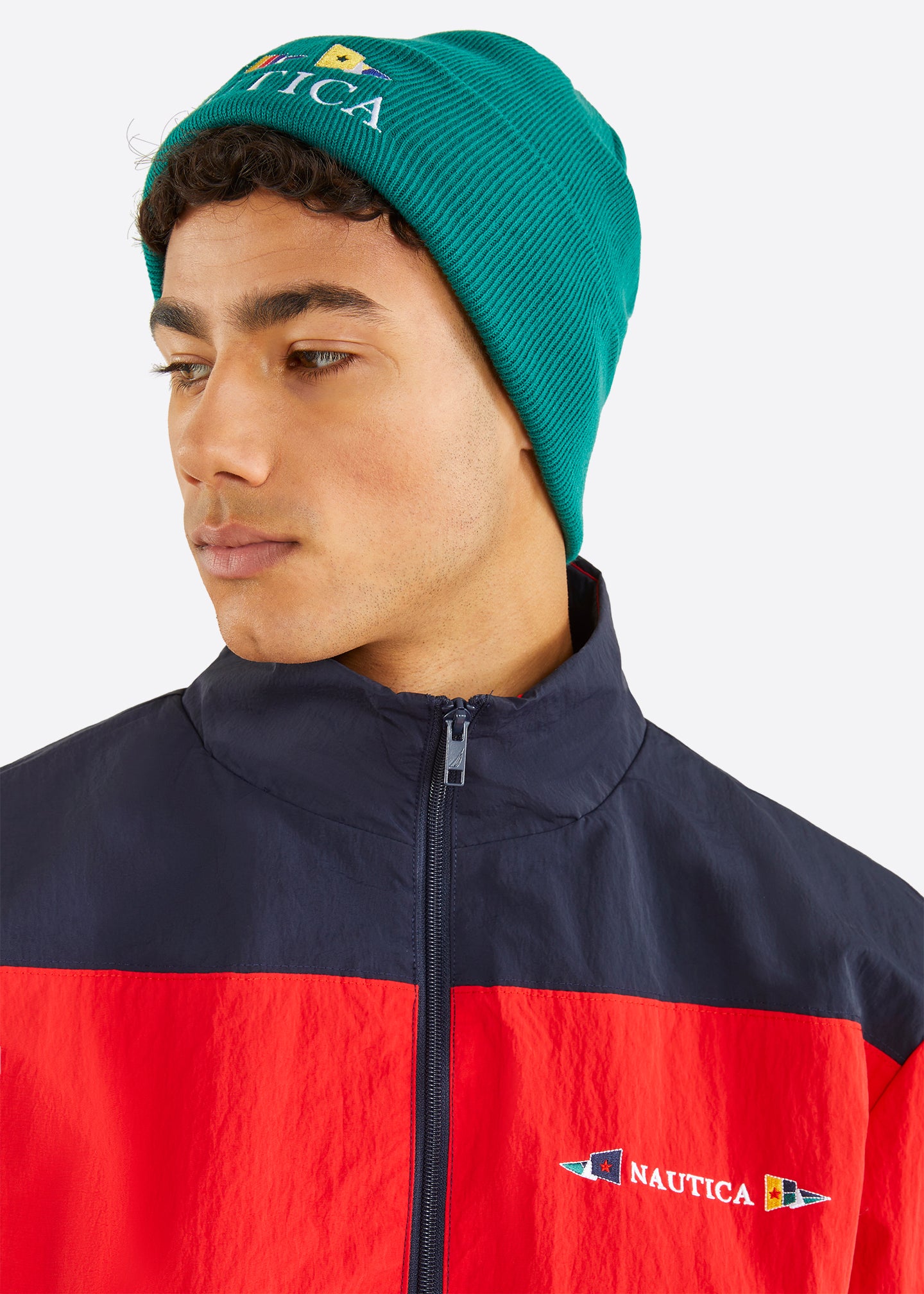 Nautica Deltona Beanie - Marine Green - Side