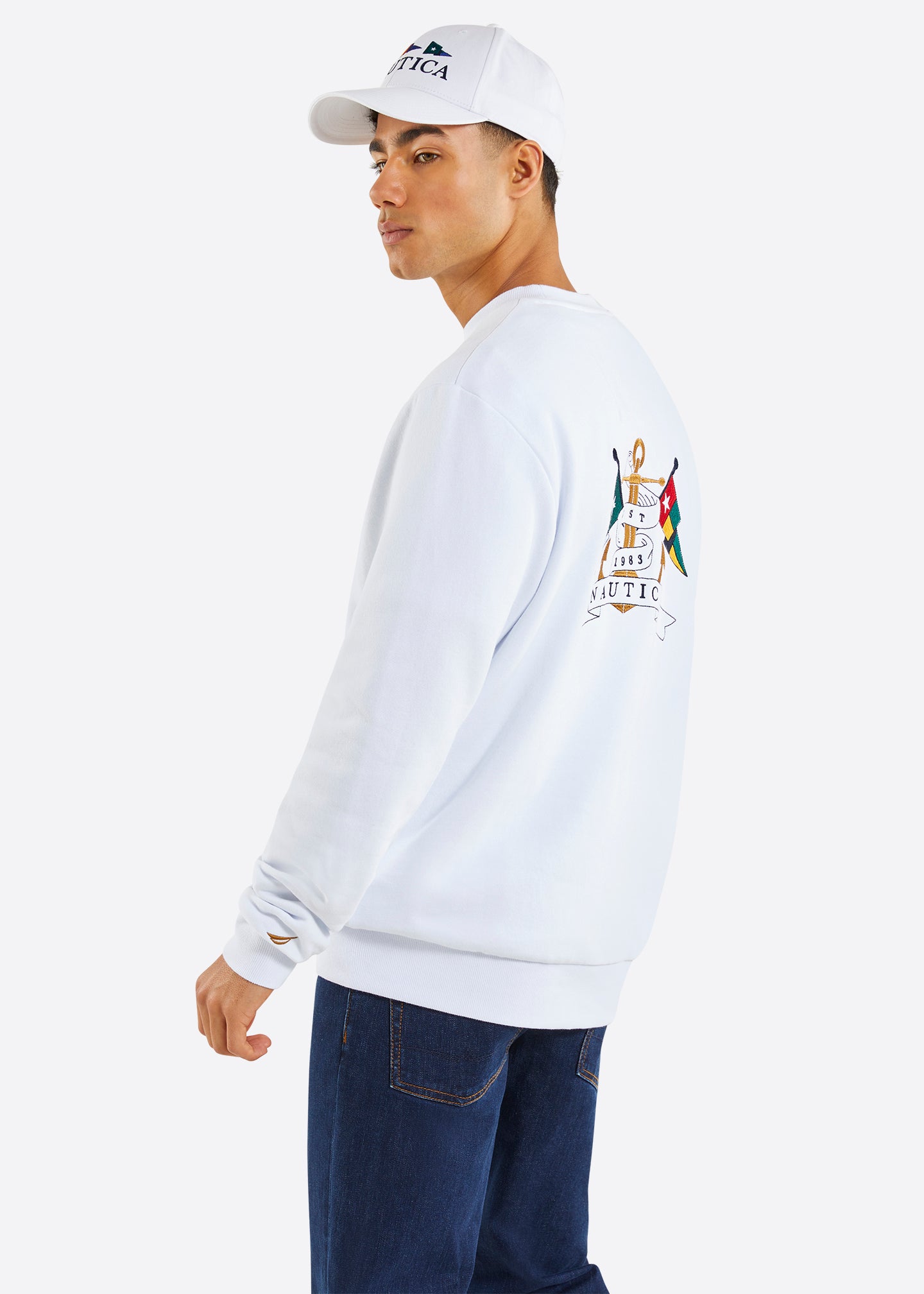 White nautica sweatshirt online