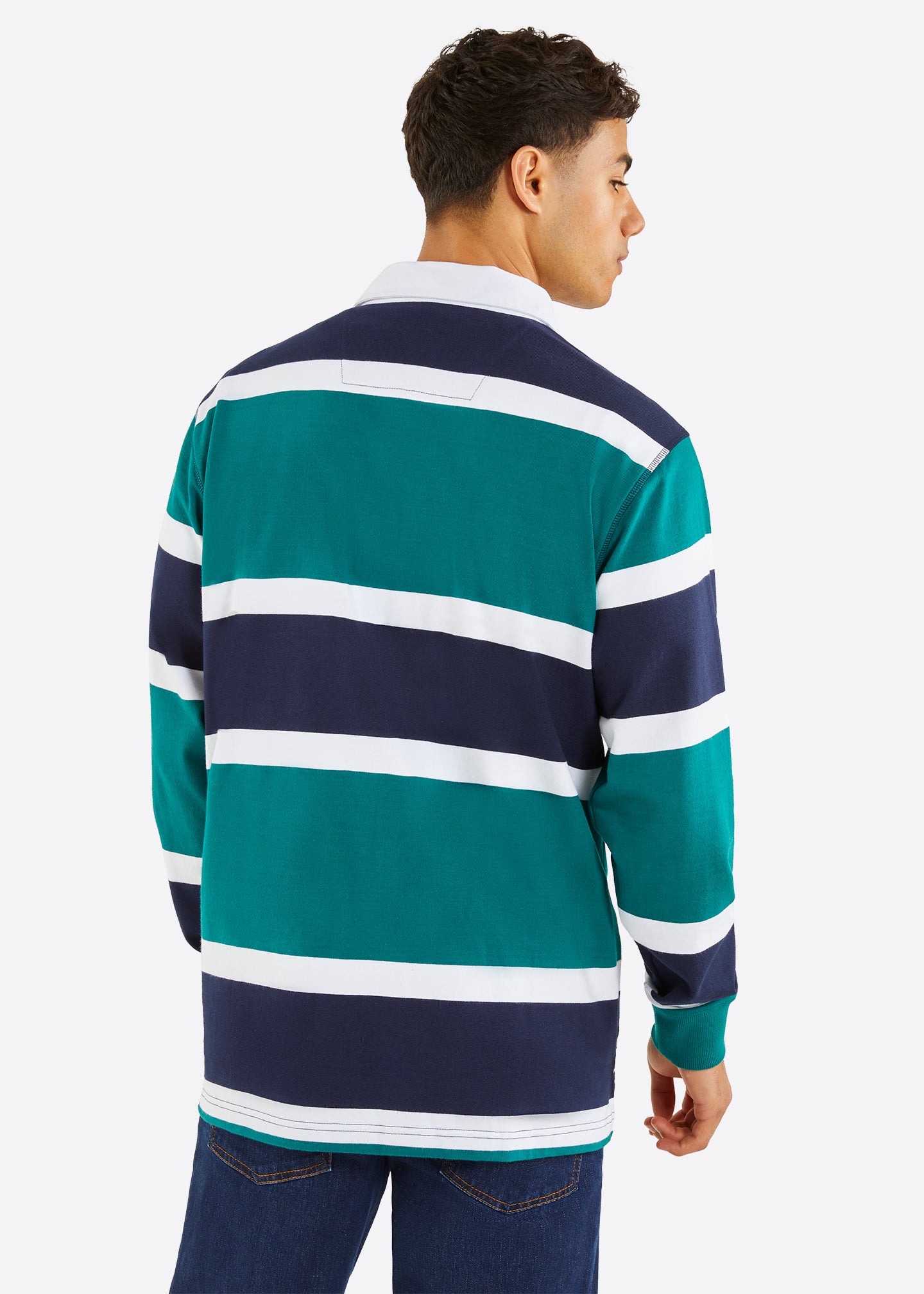 Nautica Vinson Rugby Shirt - Marine Green - Back