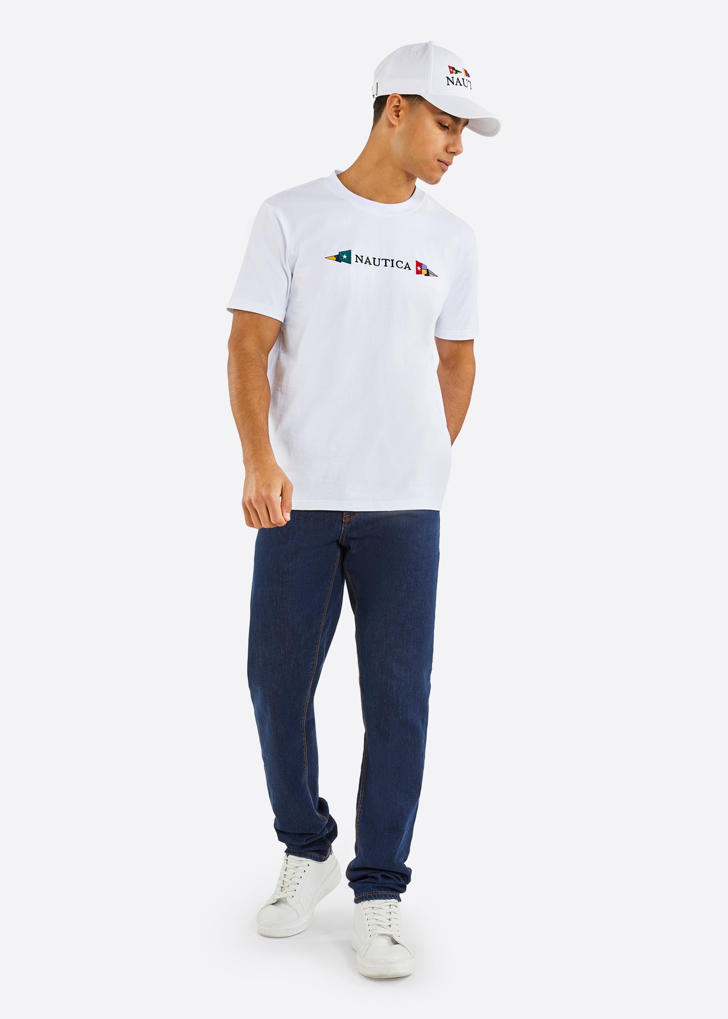 Nautica Wilhelm T-Shirt - White - Full Body