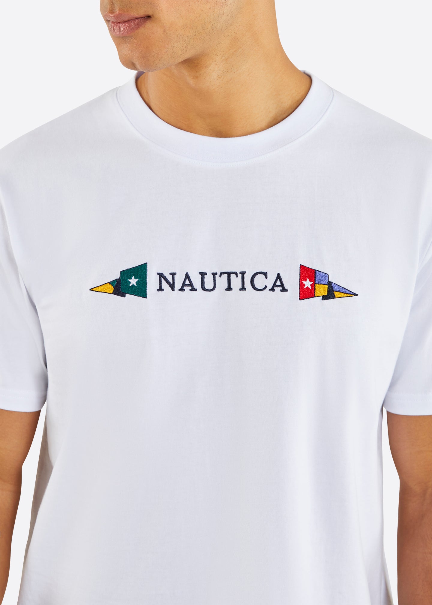 Nautica Wilhelm T-Shirt - White - Detail