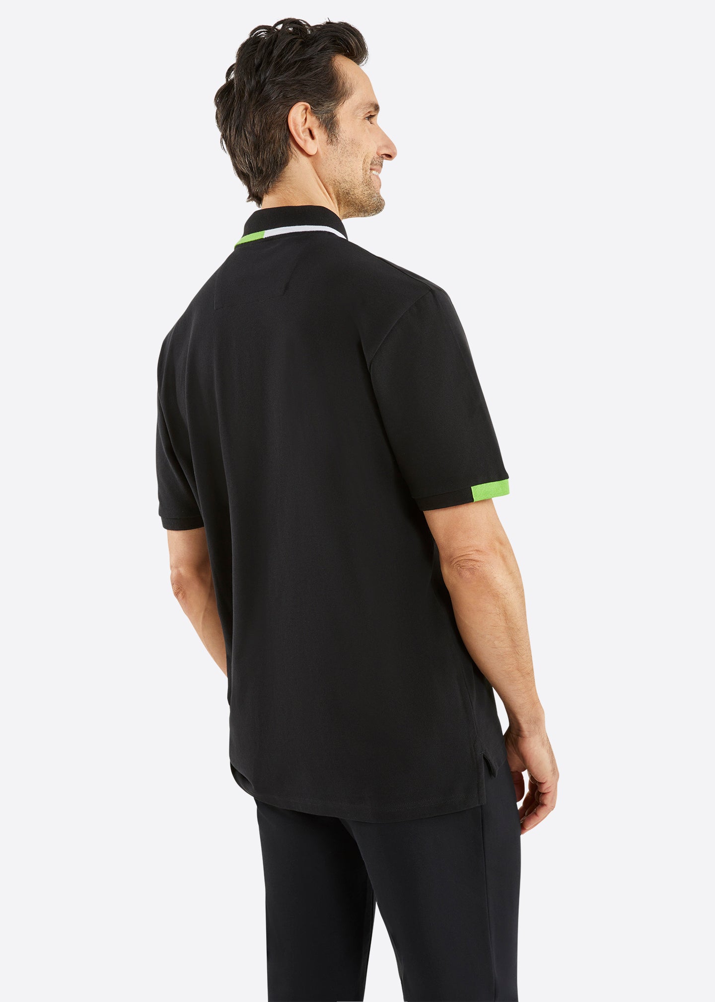 Nautica Alecto Big & Tall Polo Shirt - Black - Back