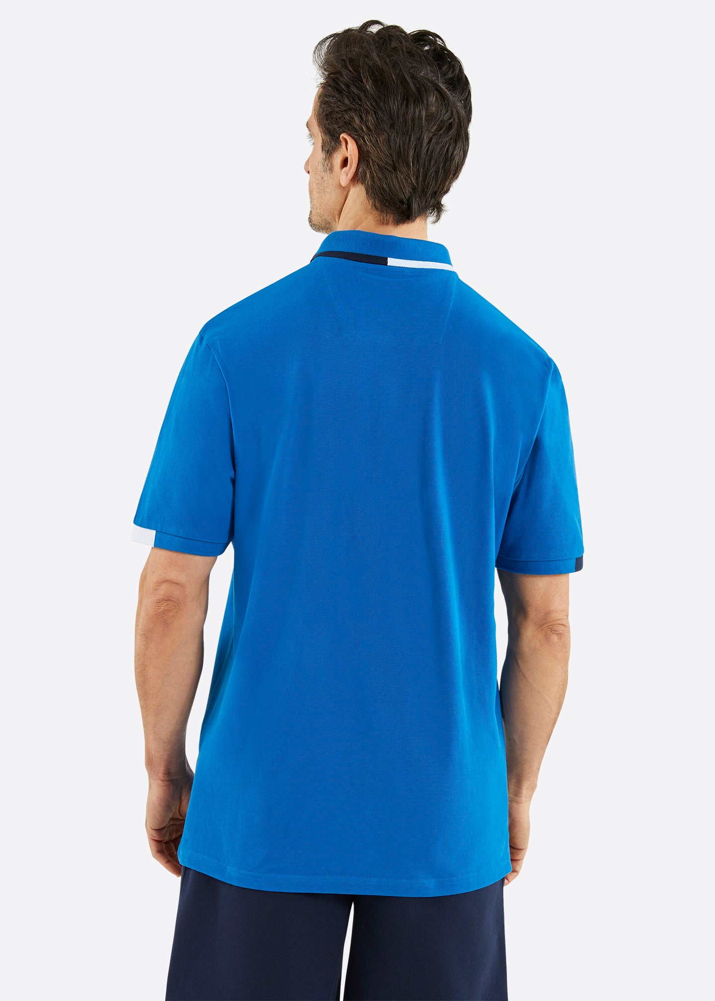 Nautica Alecto Big & Tall Polo Shirt - Blue - Back