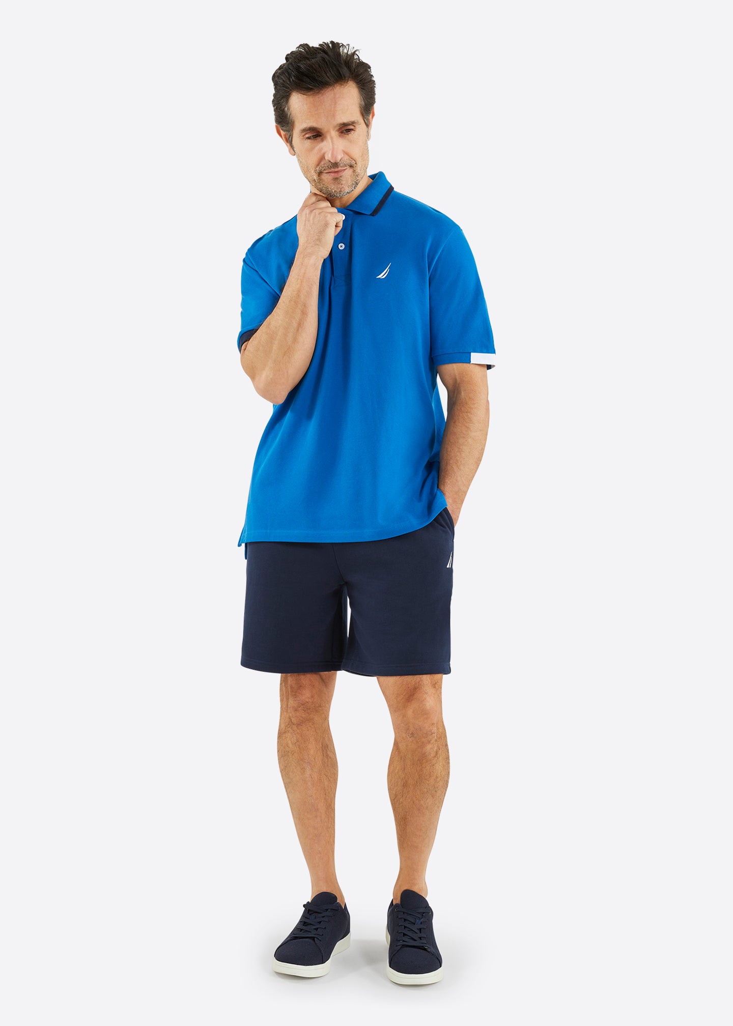 Nautica Alecto Big & Tall Polo Shirt - Blue - Full Body