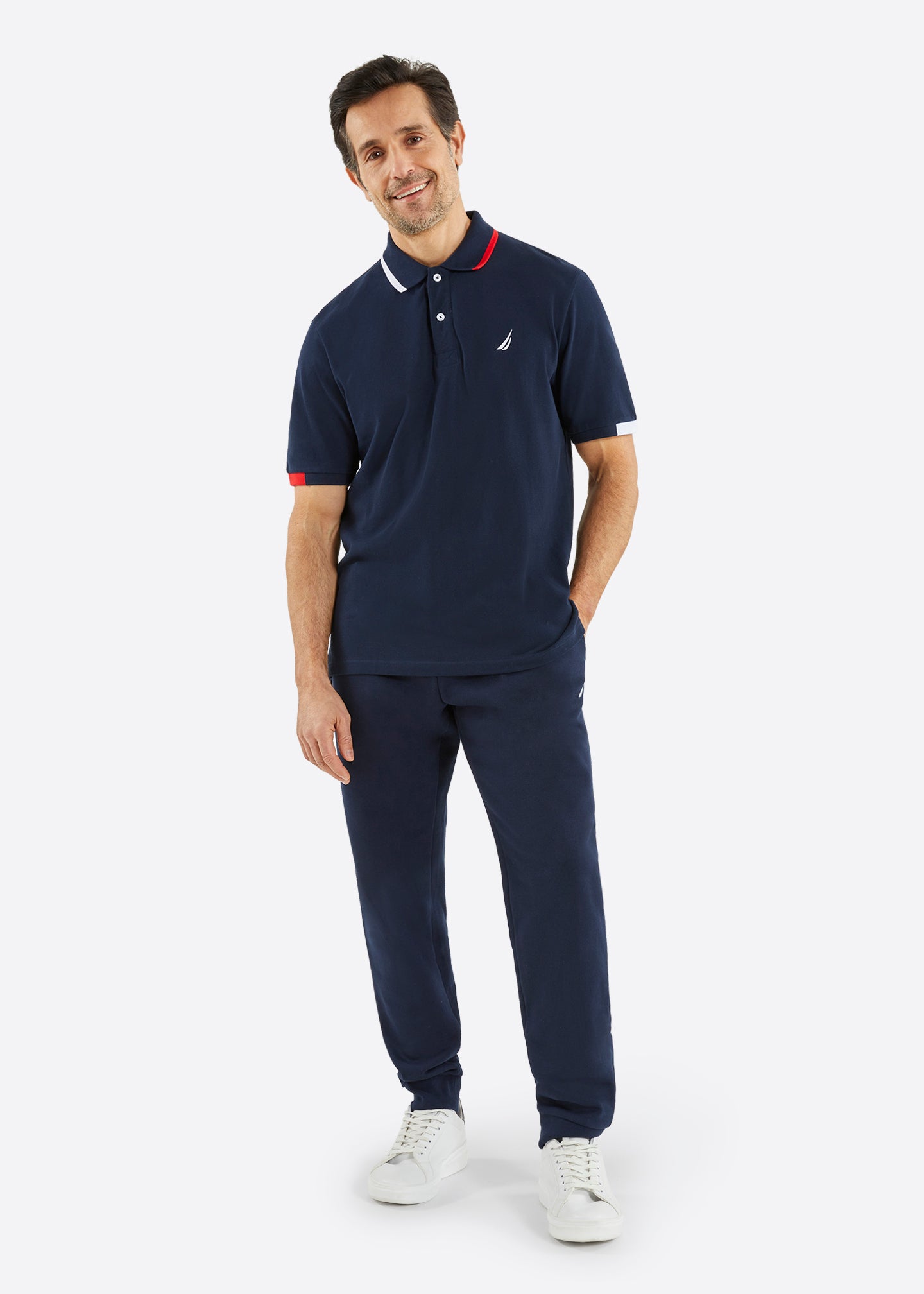 Nautica Alecto Big & Tall Polo Shirt - Dark Navy - Full Body