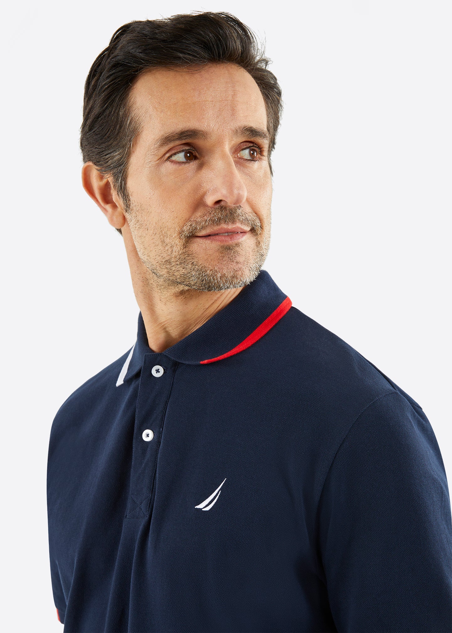 Nautica Alecto Big & Tall Polo Shirt - Dark Navy - Detail