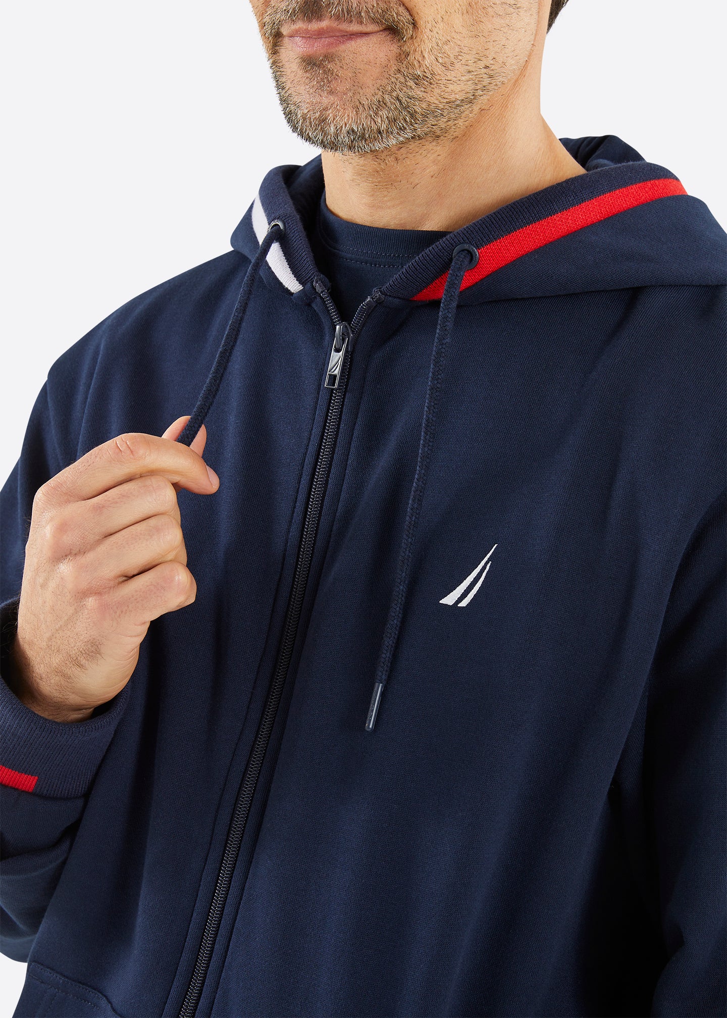 Nautica Francis Full Zip Hoody - Dark Navy - Detail