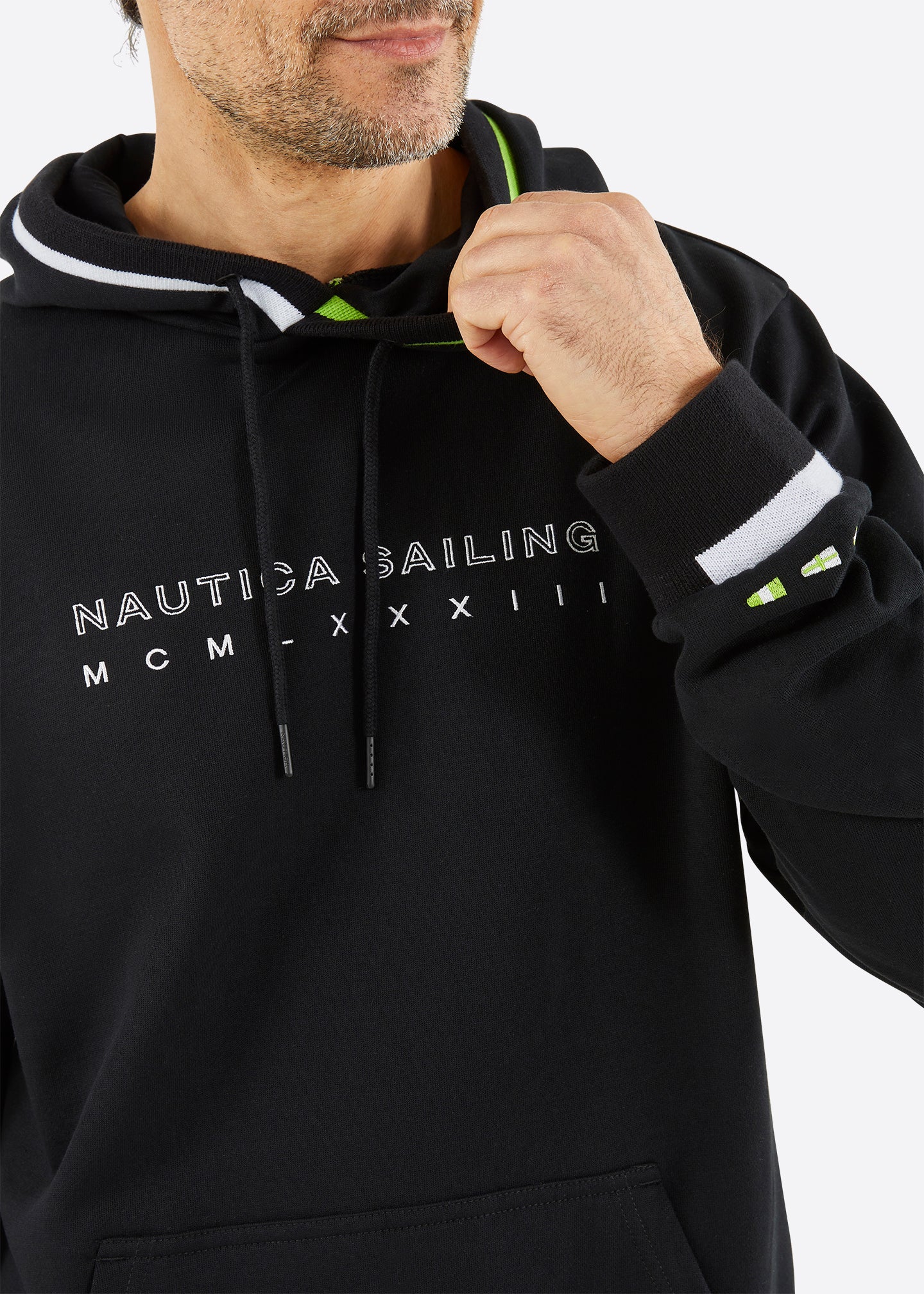 Nautica Garrick Overhead Hoody - Black - Detail