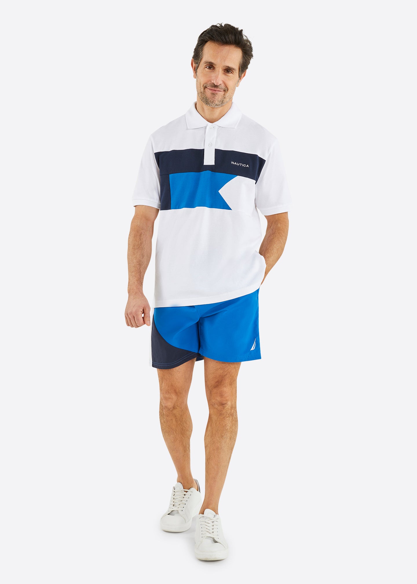 Nautica Joffre Polo Shirt - White - Full Body