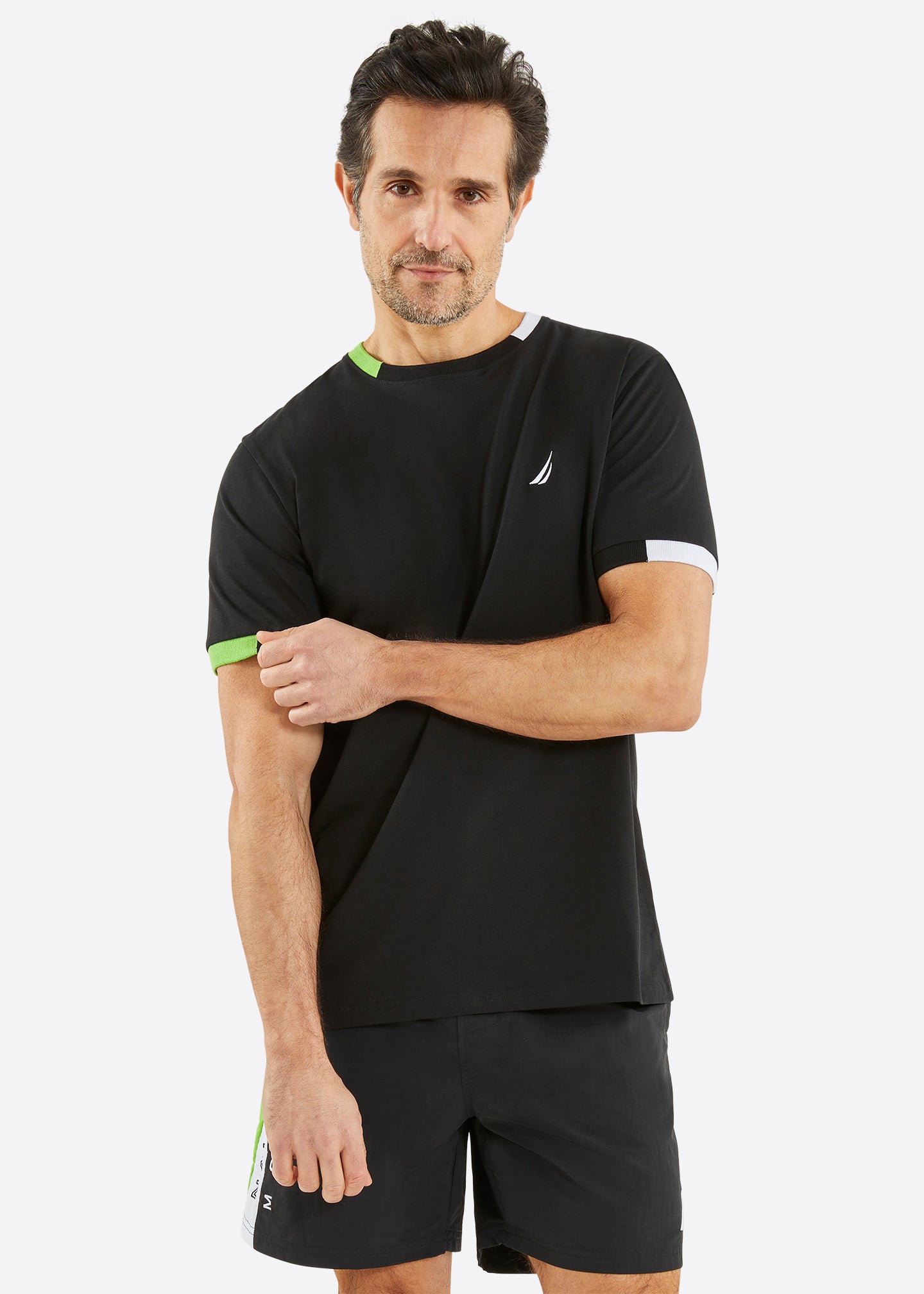 Nautica Lathum Big & Tall T-Shirt - Black - Front