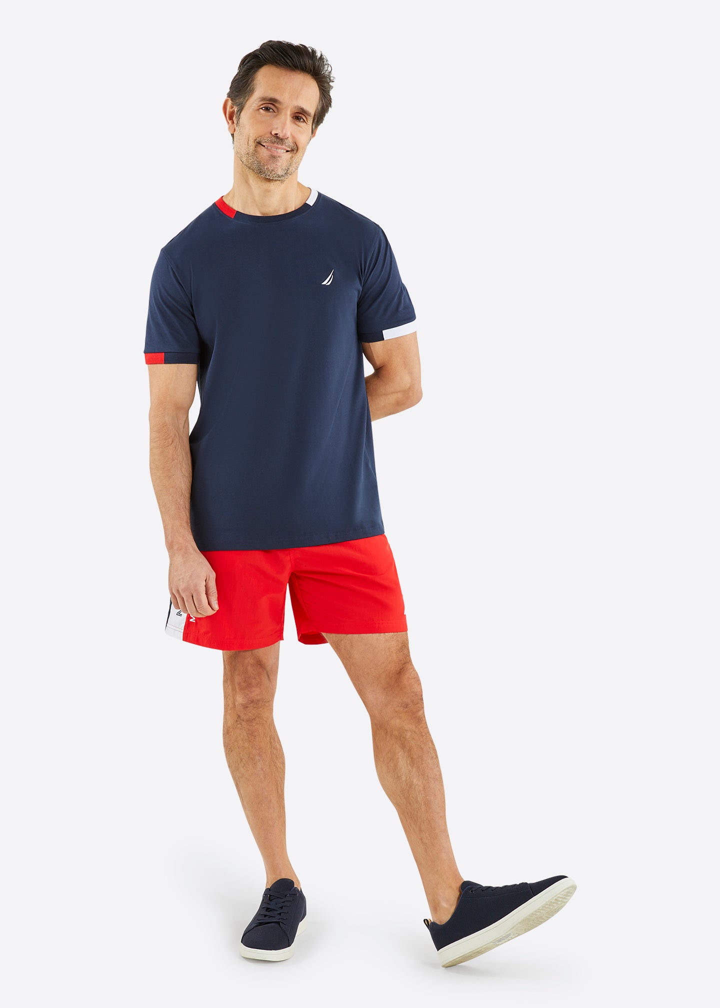 Nautica Lathum Big & Tall T-Shirt - Dark Navy - Full Body