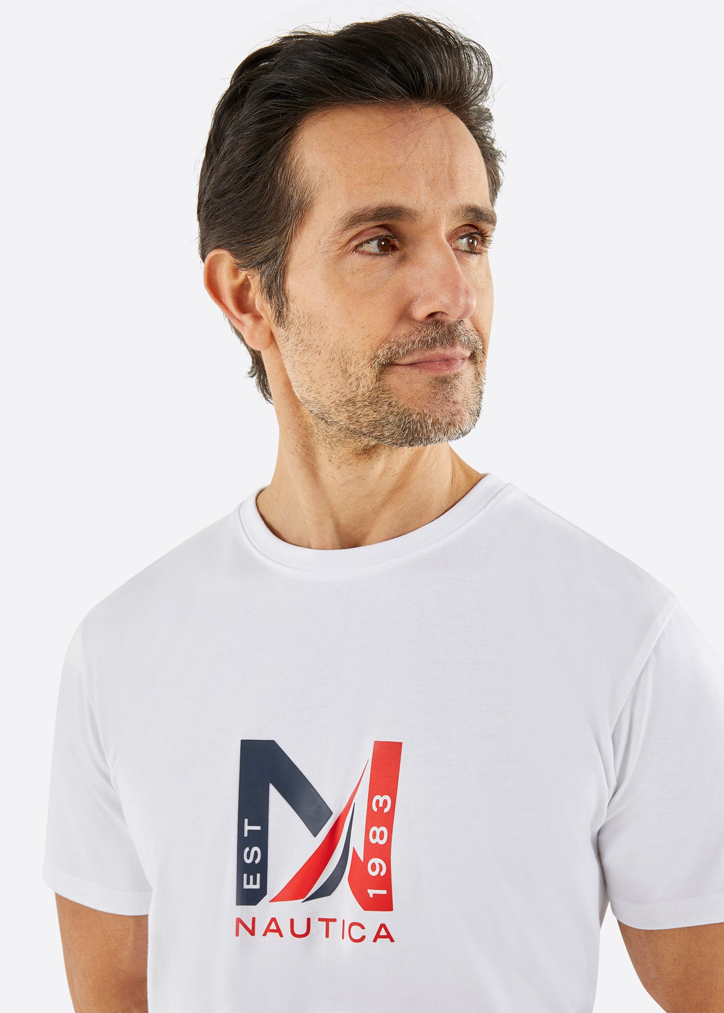 Nautica Snaefell T-Shirt - White - Detail