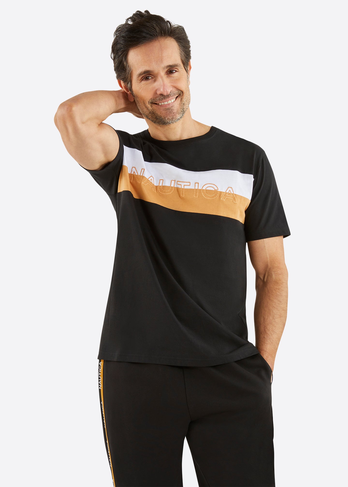 Nautica Kiran Big & Tall T-Shirt - Black - Front
