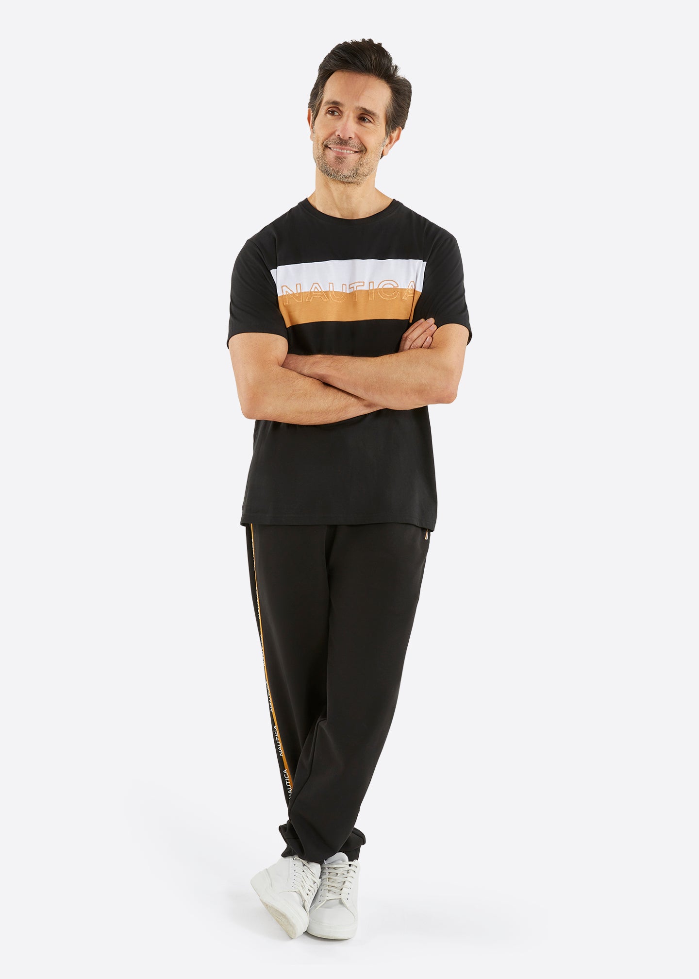 Nautica Kiran Big & Tall T-Shirt - Black - Full Body