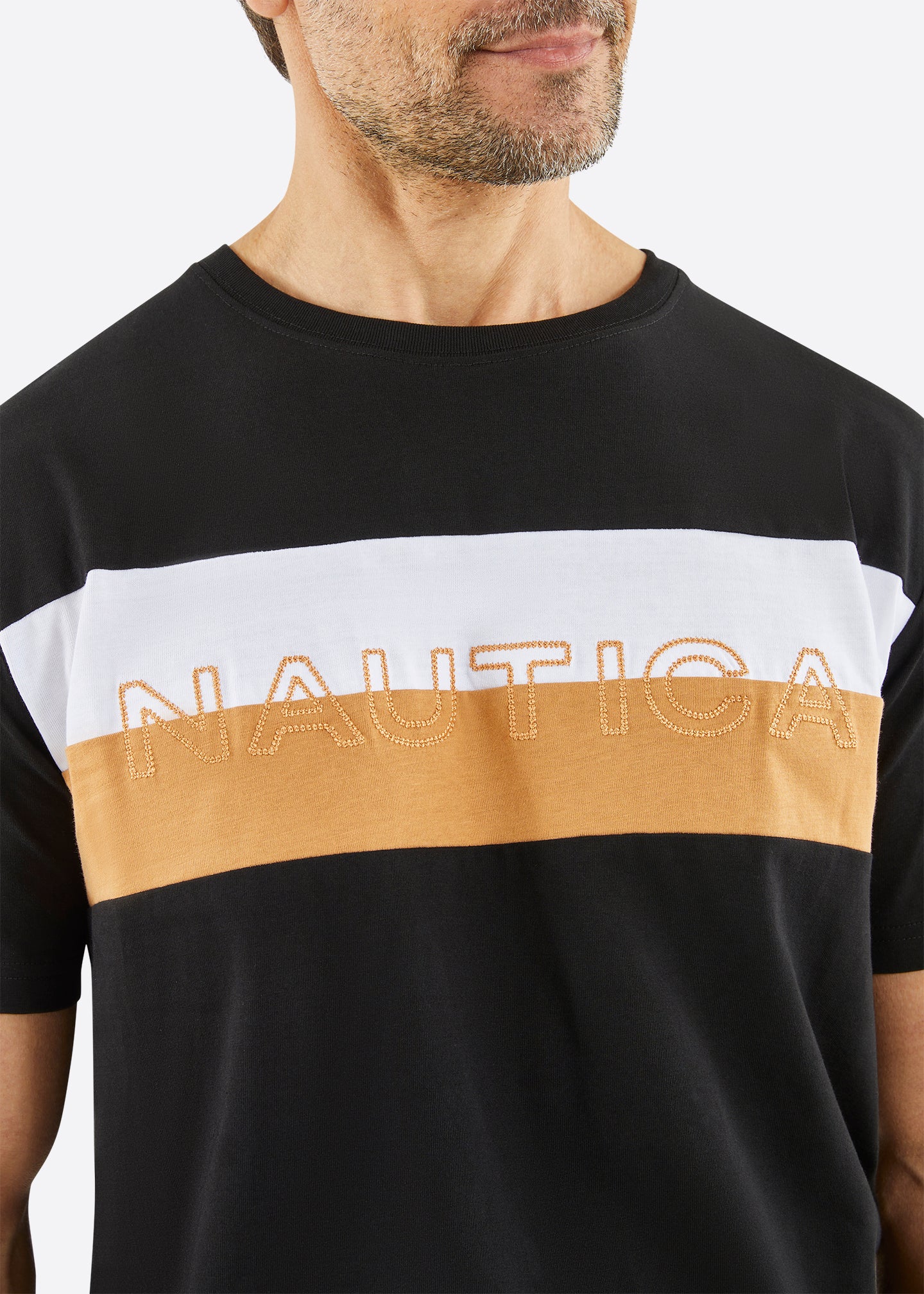 Nautica Kiran Big & Tall T-Shirt - Black - Detail