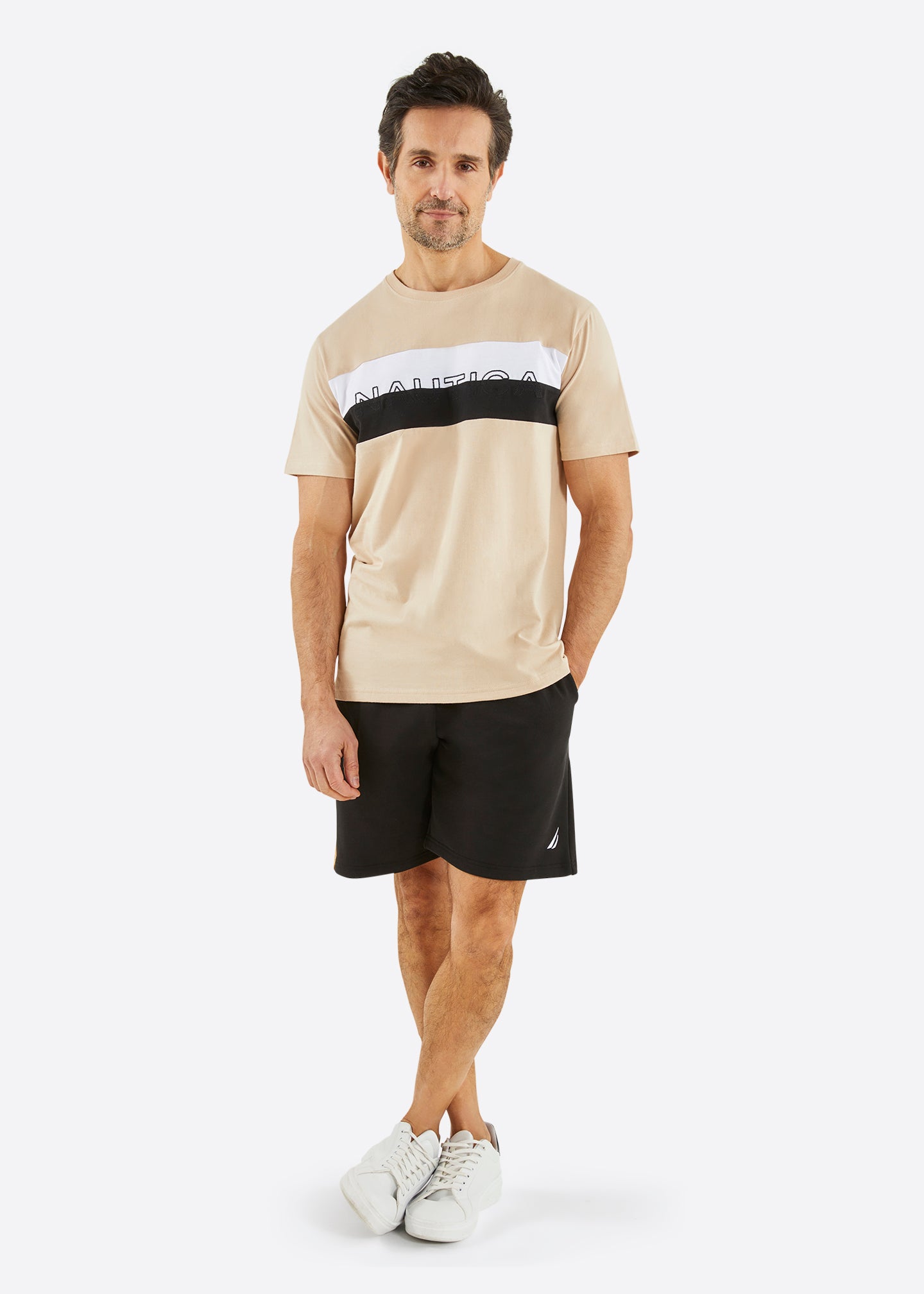 Nautica Kiran T-Shirt - Taupe - Full Body