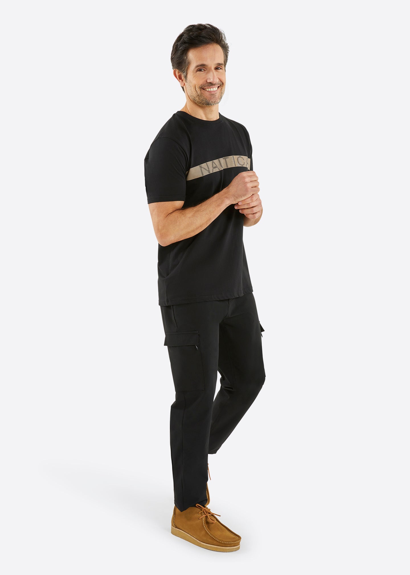 Nautica Rempton Big & Tall T-Shirt - Black - Full Body