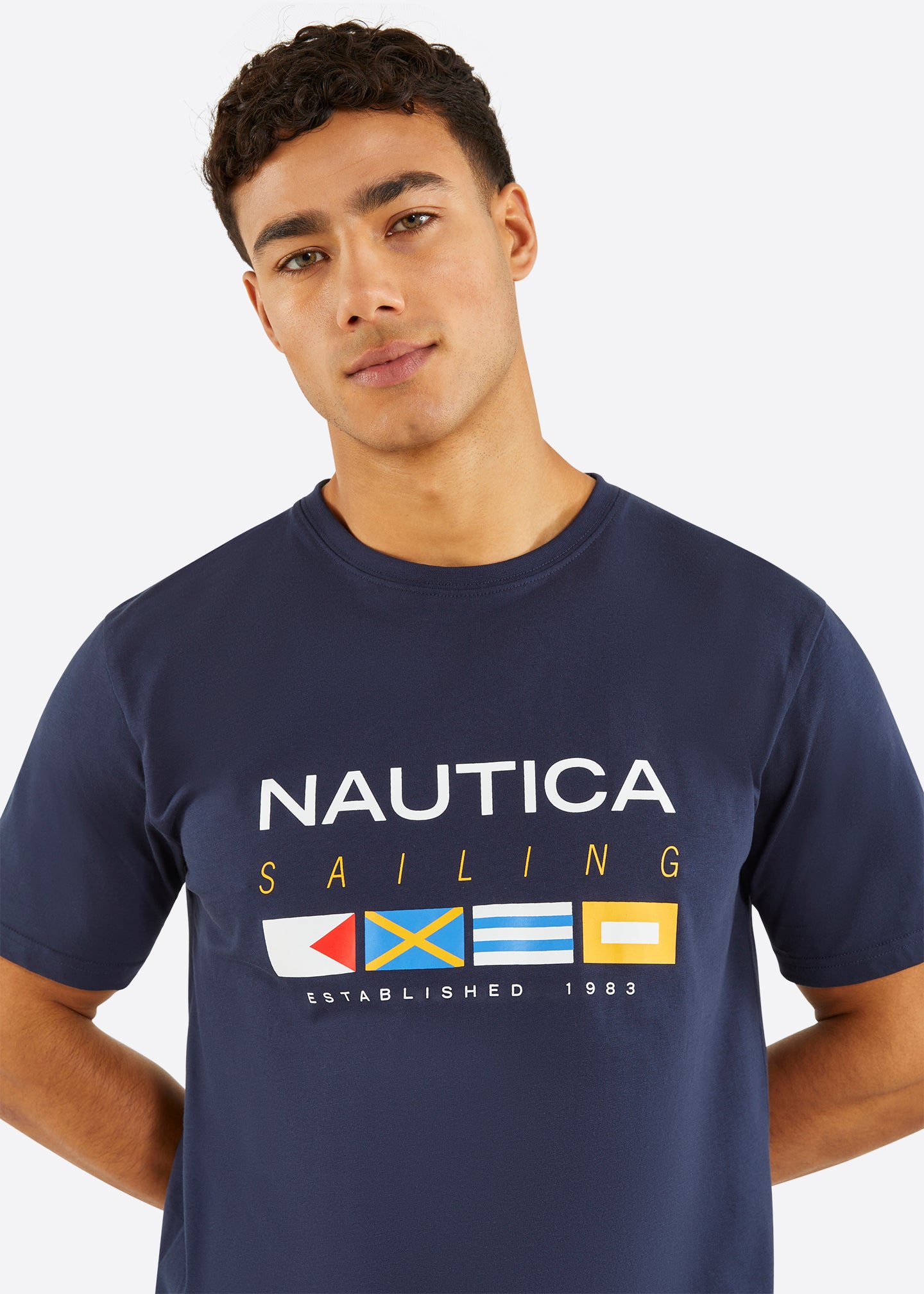 Nautica Hastings T-Shirt - Dark Navy - Detail