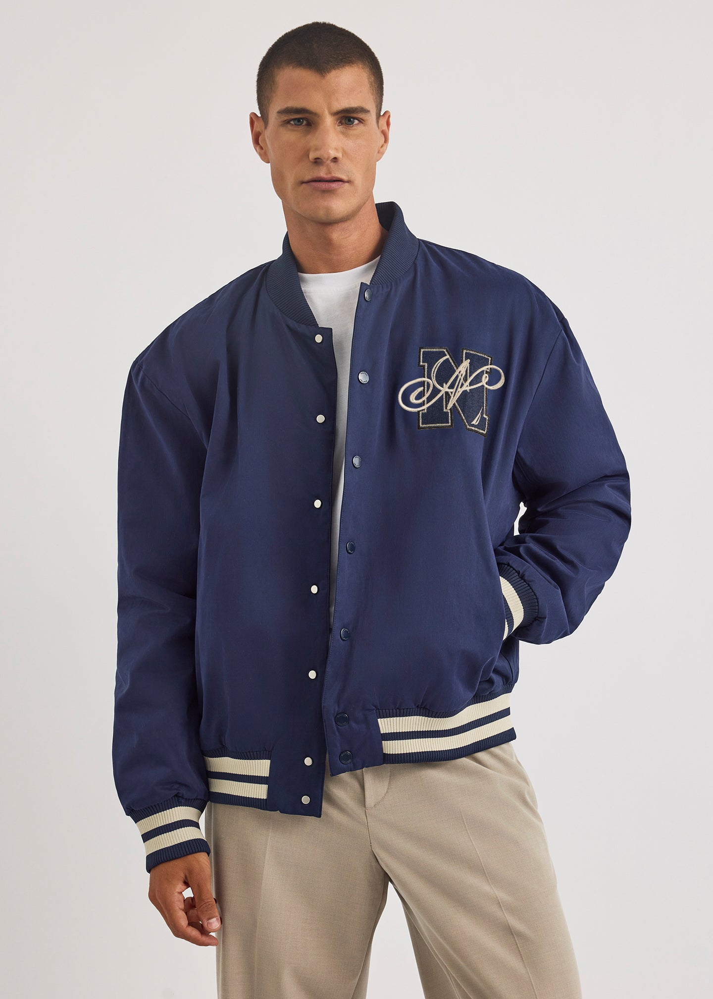 Dreman Letterman Jacket - Dark Navy