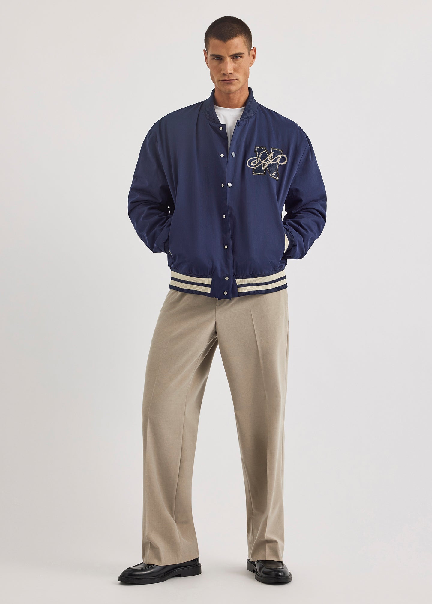Dreman Letterman Jacket - Dark Navy