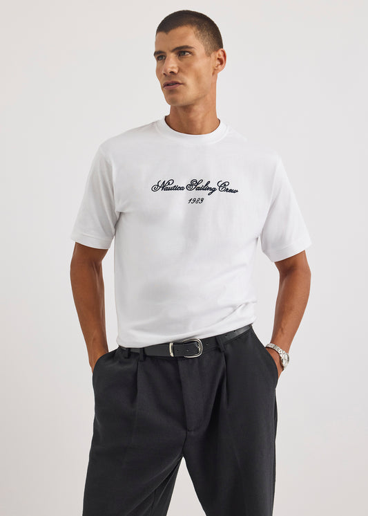 Nautica Men's Cotton Crew Neck T-Shirt 3-Pack - Tagless Undershirts With Moisture Control