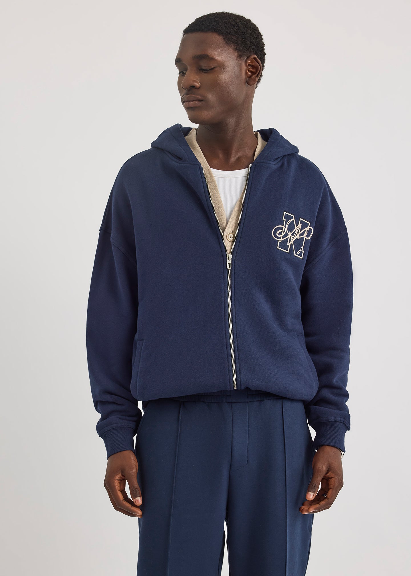 Strat FZ Hoodie - Dark Navy